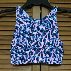 DSG Pink Blue Print Sports Bra 10-12
